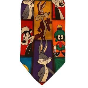 Looney Tunes Character Neck Tie | Bugs Bunny Daffy Duck Marvin Martian